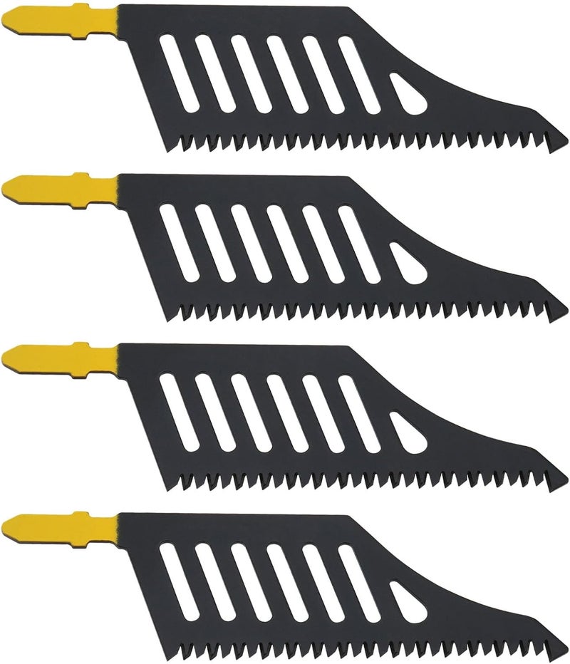 OTOTEC 4PCS Flush Cutting Jigsaw Blade T Shank Jigsaw Blades 112mmx32mmx1.2mm Compatible with Dewalt Compatible with Bosch, 11 TPI - Image 1